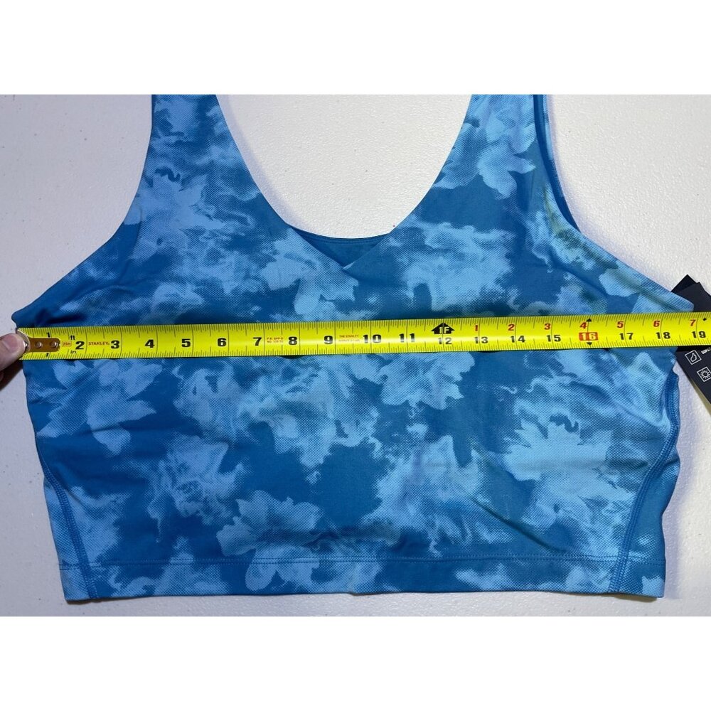 Ideology Womens XL Built-In Bra Tank Top Teal Camouflage Print Nylon Spandex - Picture 7 of 13